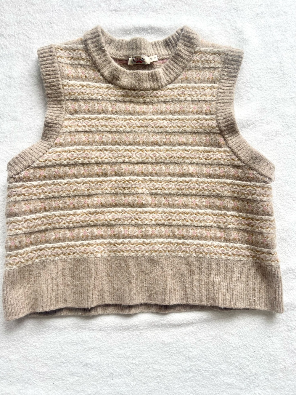 Faherty Highland Fair Isle Merino Wool Sweater Vest XL